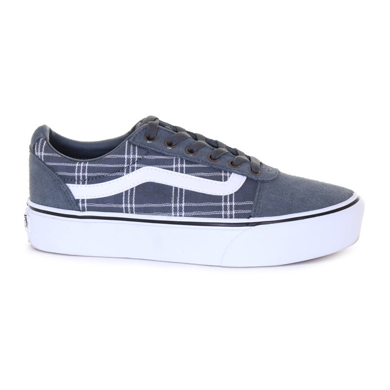 Platform checkered vans hot sale high top