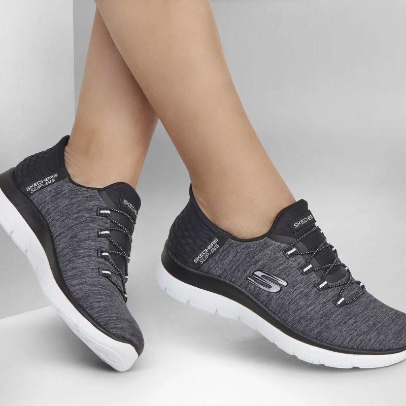 Grey womens slip on sneakers on sale