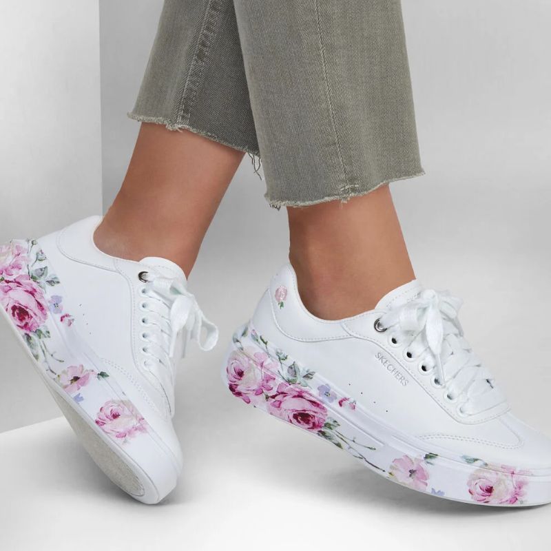 Skechers Womens Cordova Classic Painted Floral Tootsies Shoe Market