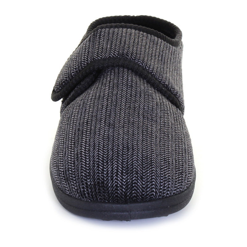 Mens slippers velcro fastening deals