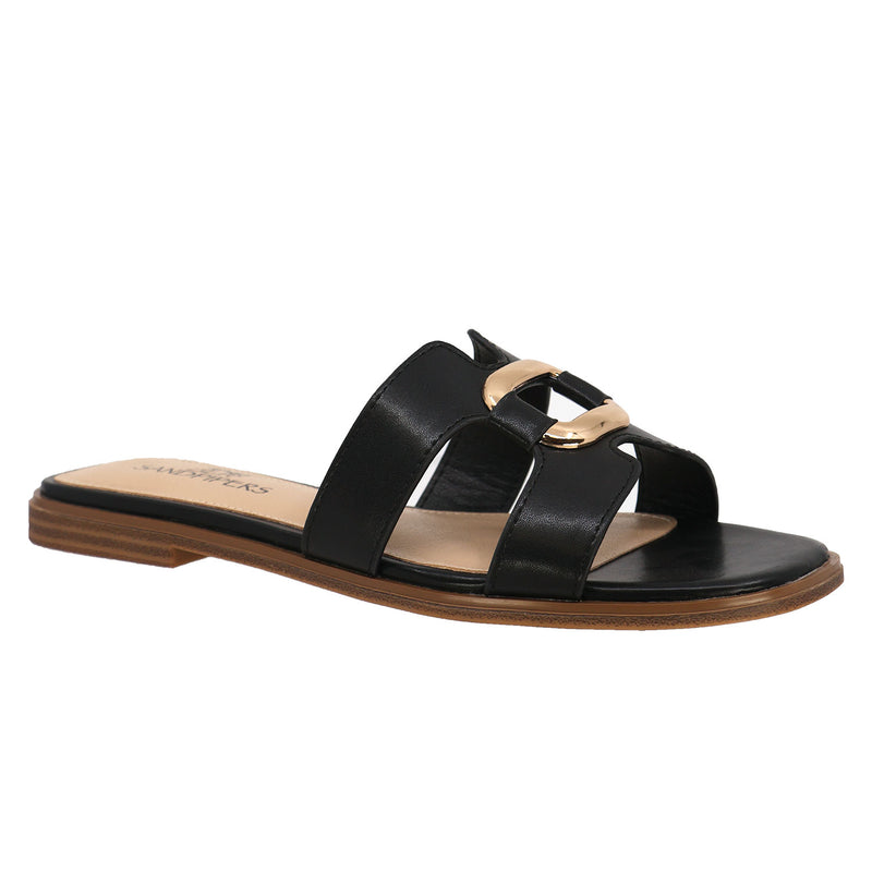 Womens Vienna Leather Slide Sandal