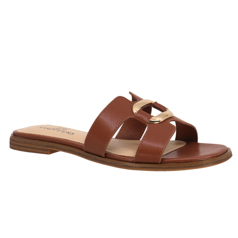 Womens Vienna Leather Slide Sandal