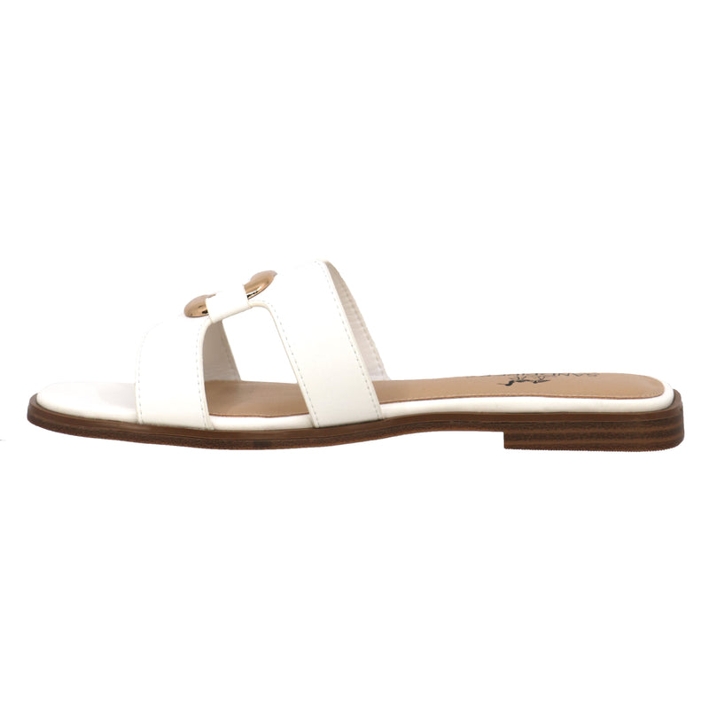 Womens Vienna Leather Slide Sandal